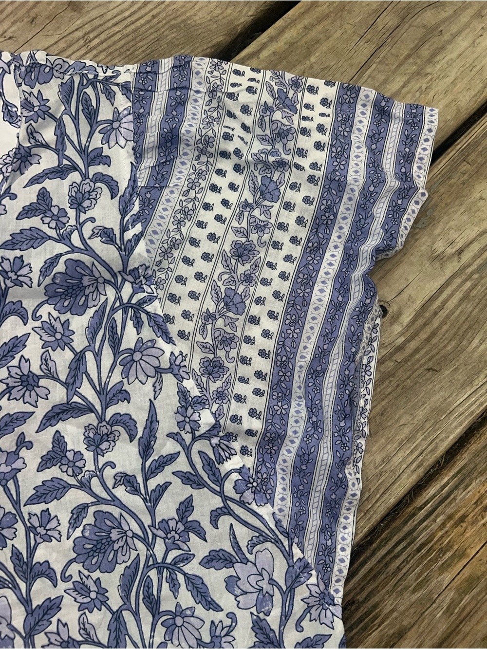 J. Jill Blue Floral Short-Sleeve Tunic - Picture 3 of 6